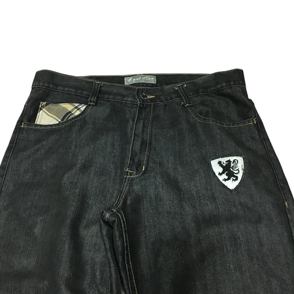 Royal Linx 38x30 Black Plaid Back Pocket Cotton Men’s Jeans - Picture 8 of 12